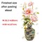 Dechom Chinese Style Lotus Flower Classical Vase Wall Sticker Pearl Living Room Art Wall Decals Home Entrance Backdrop Decoration